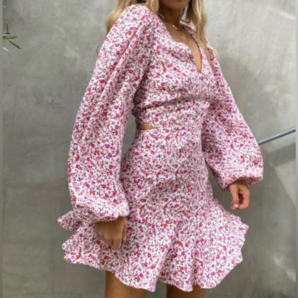 AFRM - Monna Side Cutout Floral Dress